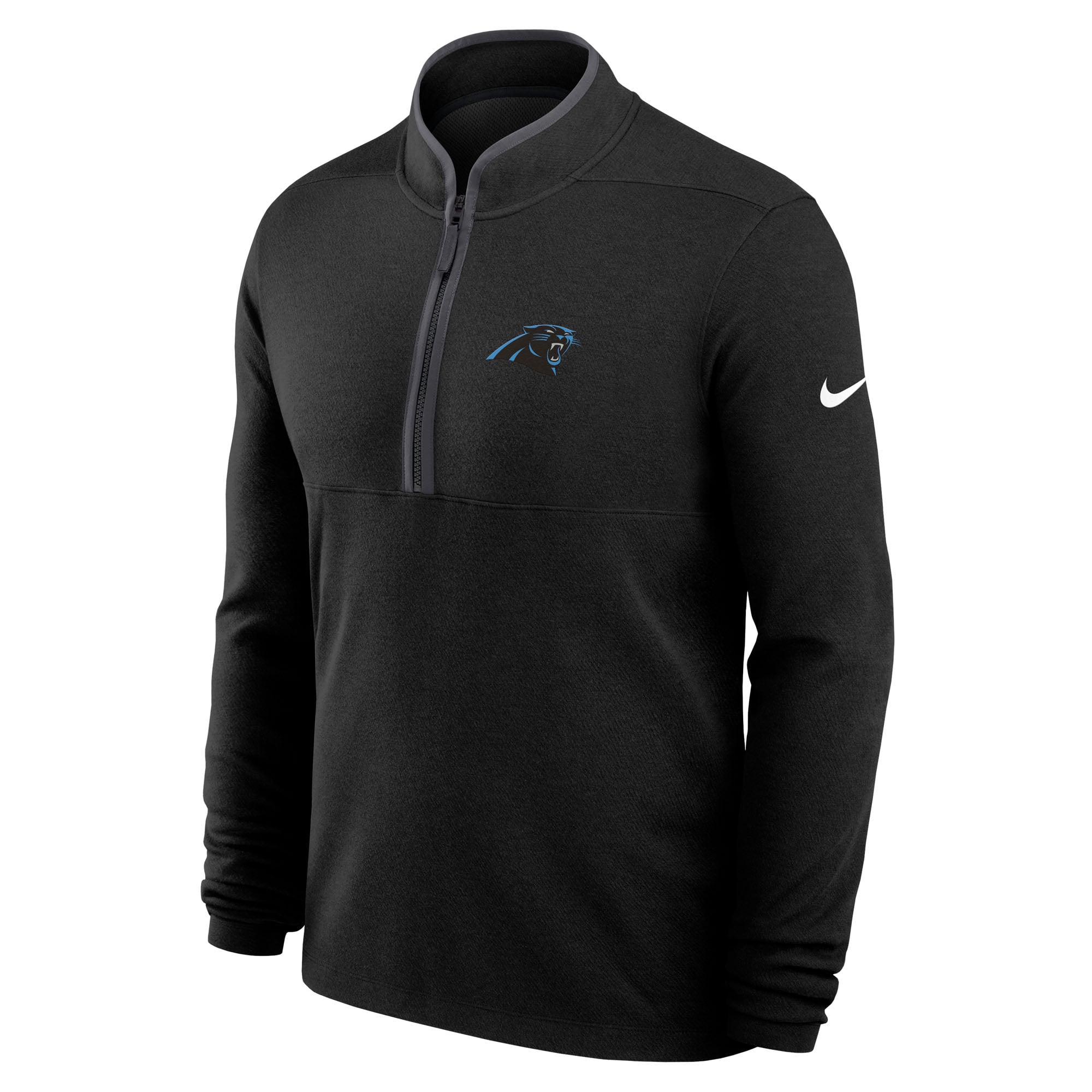 Men's Nike Black Carolina Panthers Primetime Victory Dri-FIT Half-Zip Pullover